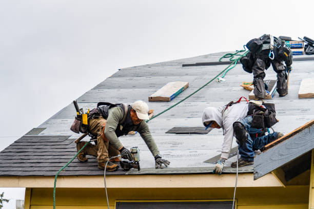 Professional Gutter Installation technician working in Guys Mills, PA